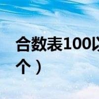 合数表100以内五年级（合数表100以内有几个）