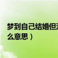 梦到自己结婚但没结成什么预兆（梦见结婚仓促没结成是什么意思）