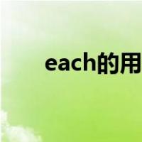 each的用法总结初中（each的用法）