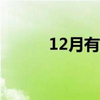 12月有多少天（12月有多少天）