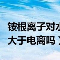 铵根离子对水的电离的影响（铵根离子的水解大于电离吗）