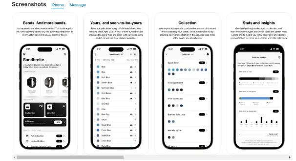 Bandbreite 提供了有史以来每个苹果官方 Apple Watch 表带的全面信息