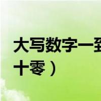 大写数字一到十零千万的写法（大写数字一到十零）