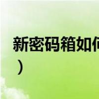 新密码箱如何设置密码（密码箱如何设置密码）