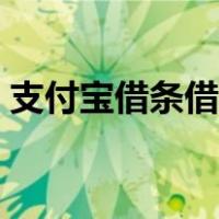 支付宝借条借款怎么借（支付宝借条怎么用）