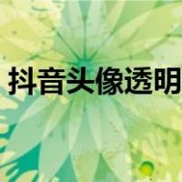 抖音头像透明圆圈怎样做的（抖音头像透明）