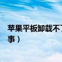 苹果平板卸载不了软件怎么回事（苹果平板充不进电怎么回事）