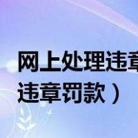 网上处理违章罚款后扣分需要处理（网上处理违章罚款）