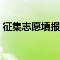 征集志愿填报流程视频（征集志愿填报流程）