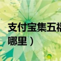 支付宝集五福线下活动照片（支付宝集五福在哪里）