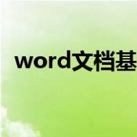 word文档基础入门教程（word文档教程）