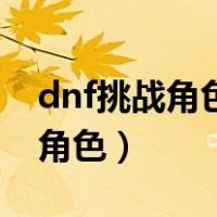 dnf挑战角色没有副本地图怎么玩（dnf挑战角色）