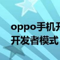 oppo手机开发者模式怎么打开（oppo手机开发者模式）