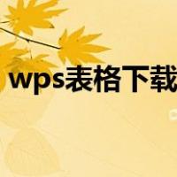 wps表格下载（手机wps表格怎么制作表格）