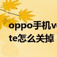 oppo手机volte开关在哪里设置（手机上volte怎么关掉）