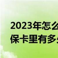 2023年怎么查社保卡里有多少钱（怎么查社保卡里有多少钱）