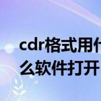 cdr格式用什么软件打开编辑（cdr格式用什么软件打开）