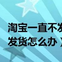 淘宝一直不发货怎么办不想退款（淘宝一直不发货怎么办）