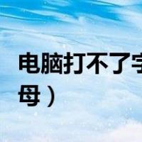 电脑打不了字只有字母（电脑打不了字只有字母）