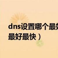 dns设置哪个最好最快 国内速度最快的dns（dns设置哪个最好最快）