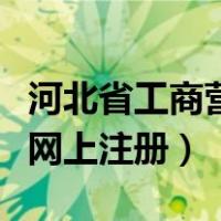 河北省工商营业执照网上注册（工商营业执照网上注册）