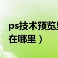 ps技术预览里没有保留细节2.0（ps技术预览在哪里）