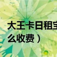 大王卡日租宝流量使用范围（大王卡日租宝怎么收费）