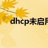 dhcp未启用怎么办（dhcp服务未开启）