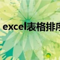 excel表格排序教程（excel表格排序的方法）