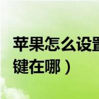 苹果怎么设置轻触返回上一步（苹果手机返回键在哪）