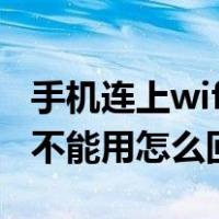 手机连上wifi却上不了网怎么办（无线网连上不能用怎么回事）