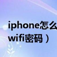 iphone怎么共享wifi密码（iphone怎么查看wifi密码）