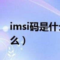 imsi码是什么是15位还是20位（imsi码是什么）