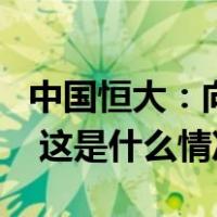 中国恒大：向美国法院提出的申请不涉及破产 这是什么情况？