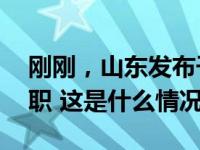 刚刚，山东发布干部任前公示，13人拟任新职 这是什么情况？