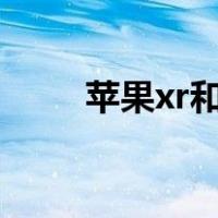 苹果xr和苹果xs（苹果xr和苹果x）