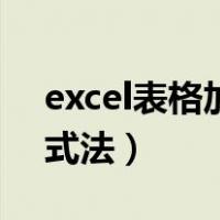 excel表格加减法公式（怎样用excel使用公式法）