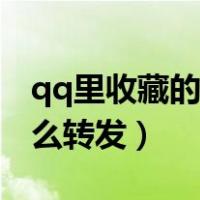 qq里收藏的语音怎么转发（qq收藏的语音怎么转发）