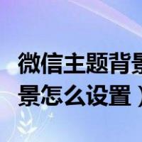 微信主题背景怎么设置小米手机（微信主题背景怎么设置）