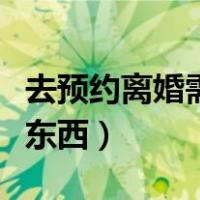 去预约离婚需要带什么东西（离婚需要带什么东西）