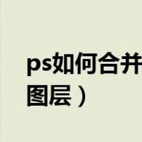 ps如何合并图层并保留原图层（ps如何合并图层）