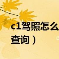 c1驾照怎么查分12340（c1驾驶证剩余分数查询）