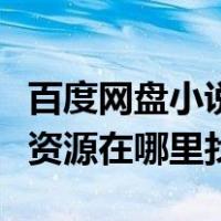 百度网盘小说资源在哪里找啊（百度网盘小说资源在哪里找）