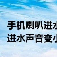 手机喇叭进水声音变小杂音怎么办（手机喇叭进水声音变小）