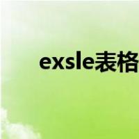 exsle表格教程（excel表格所有教程）