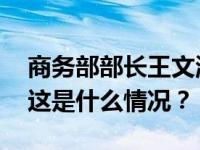 商务部部长王文涛会见美国商务部长雷蒙多 这是什么情况？