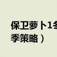 保卫萝卜1冬季完整攻略图解（保卫萝卜1冬季策略）