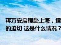 蒋万安启程赴上海，指“双城论坛”传递和平的价值、对话的迫切 这是什么情况？