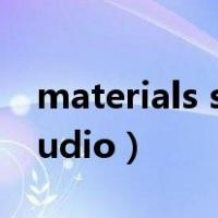 materials studio工具栏复原（material studio）