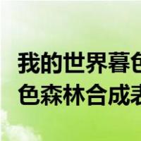 我的世界暮色森林合成表怎么看（我的世界暮色森林合成表）